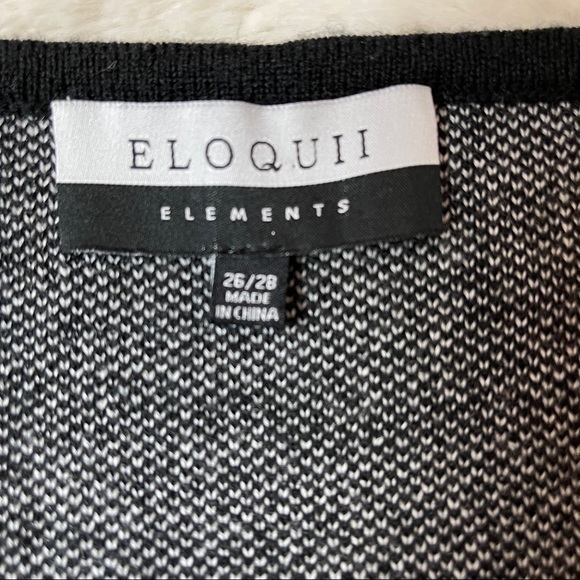 Eloquii Black White Polka Dot Sweater Size 26/28 - Picture 4 of 9